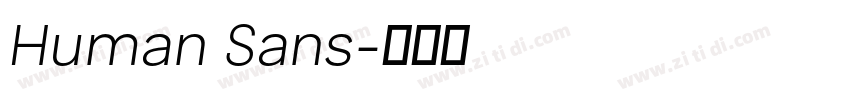 Human Sans字体转换